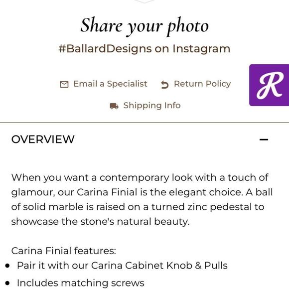 [ballard] double rod drapery kit polished nickel with marble finials - Picture 9 of 9